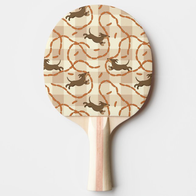 lucky dogs with sausages background Ping-Pong paddle (Front)