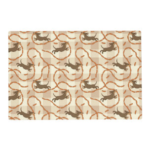 lucky dogs with sausages background placemat