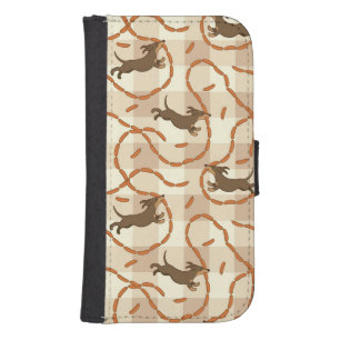 lucky dogs with sausages background samsung s4 wallet case