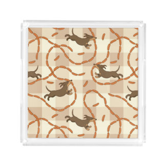 lucky dogs with sausages background serving tray