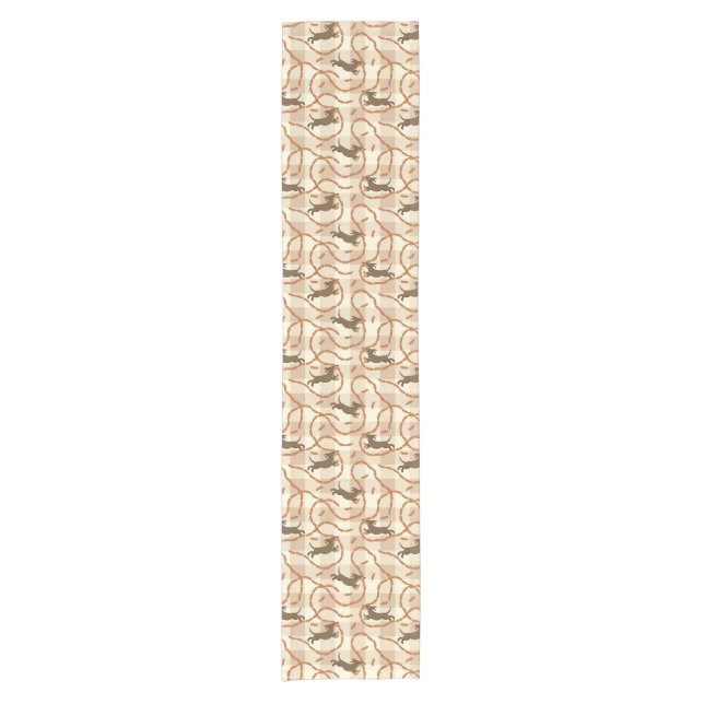 lucky dogs with sausages background short table runner (Front)