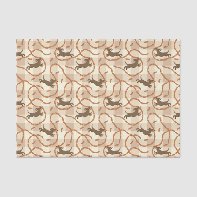 lucky dogs with sausages background tissue paper (Front)