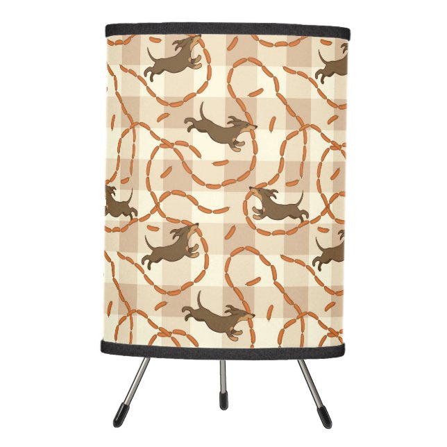 lucky dogs with sausages background tripod lamp (Front)