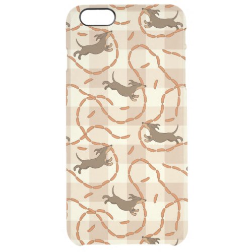 lucky dogs with sausages background clear iPhone 6 plus case