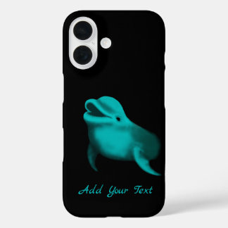 Lucky Dolphin - Add Your Text iPhone 16 Case