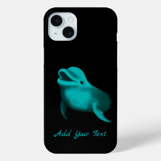 Lucky Dolphin - Add Your Text iPhone 15 Plus Case