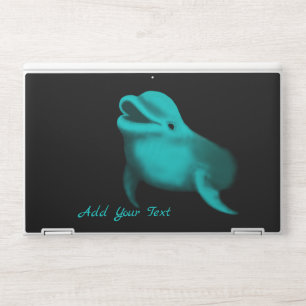 Lucky Dolphin - Add Your Text HP Laptop Skin