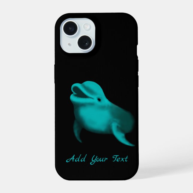 Lucky Dolphin - Add Your Text Iphone Case (Back)
