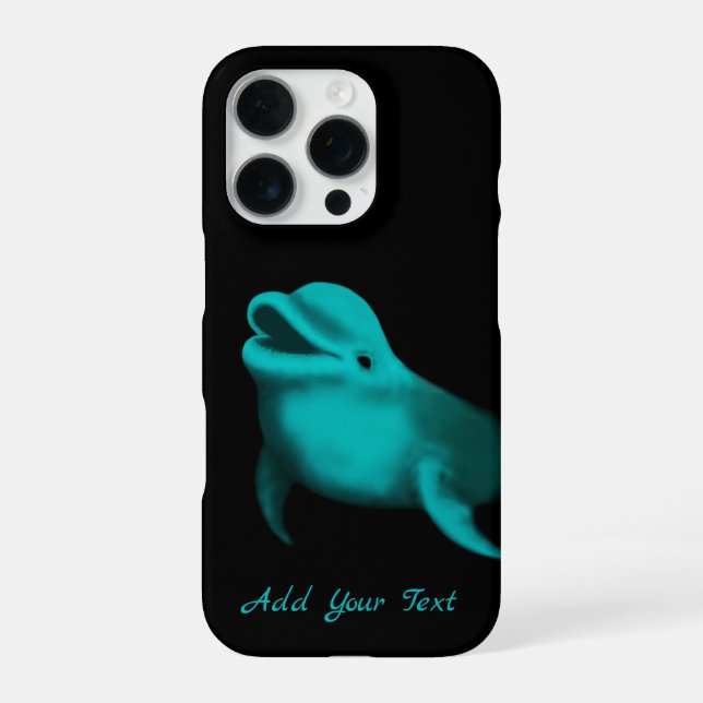 Lucky Dolphin - Add Your Text iPhone Case (Back)