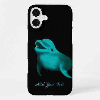 Lucky Dolphin - Add Your Text iPhone 16 Plus Case