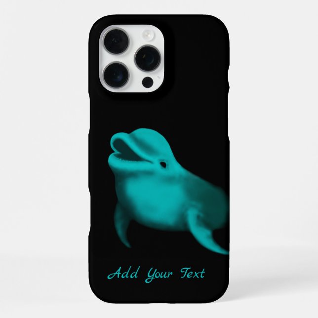 Lucky Dolphin - Add Your Text iPhone Case (Back)