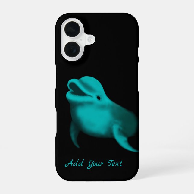Lucky Dolphin - Add Your Text iPhone Case (Back)