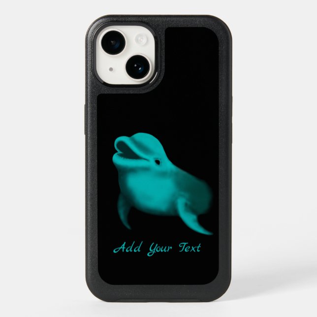 Lucky Dolphin - Add Your Text Otterbox iPhone Case (Back)