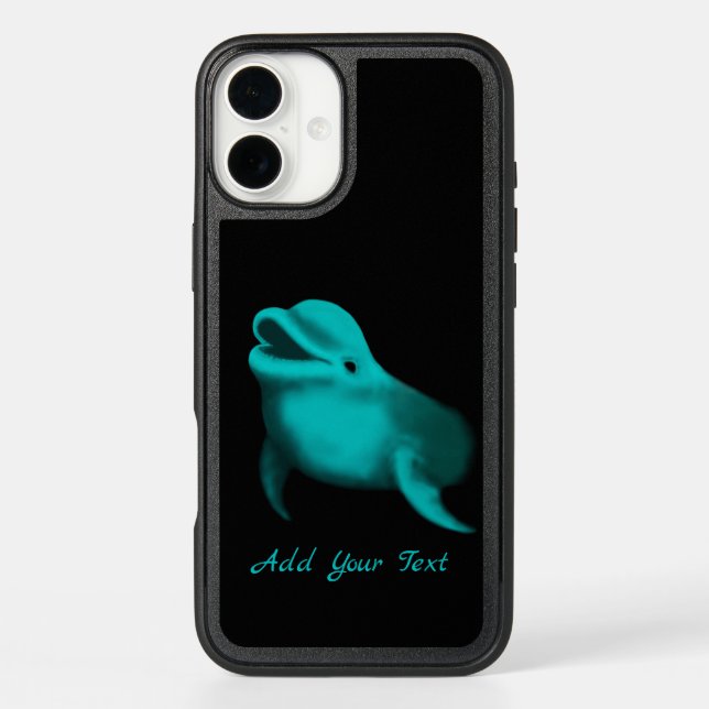 Lucky Dolphin - Add Your Text Otterbox iPhone Case (Back)
