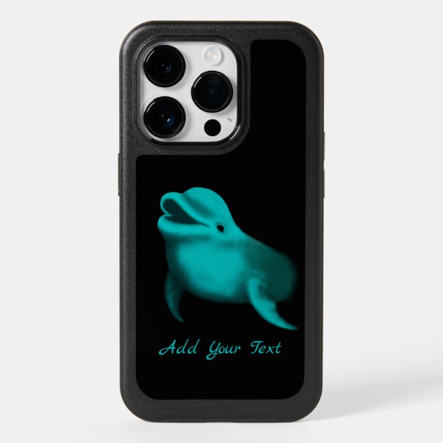 Lucky Dolphin - Add Your Text Otterbox iPhone Case (Back)