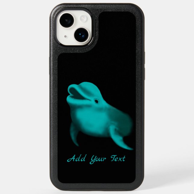 Lucky Dolphin - Add Your Text Otterbox iPhone Case (Back)