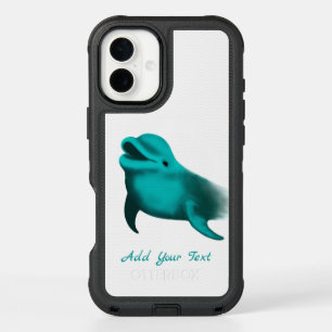 Lucky Dolphin - Add Your Text iPhone 16 Plus Case
