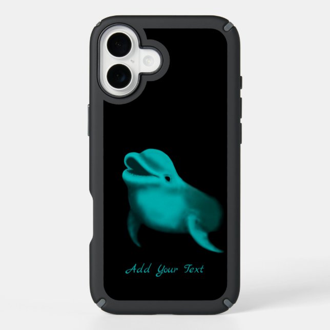 Lucky Dolphin - Add Your Text Speck iPhone Case (Front)