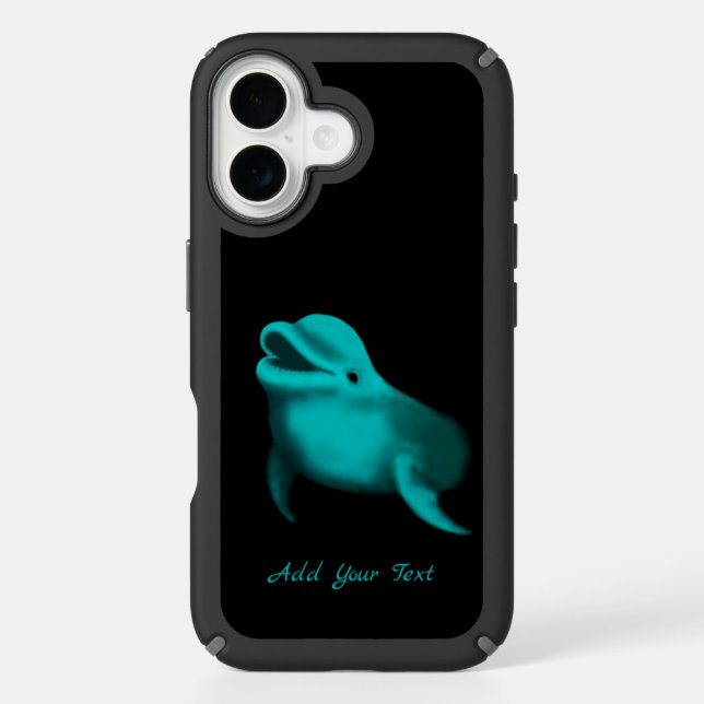 Lucky Dolphin - Add Your Text Speck iPhone Case (Front)