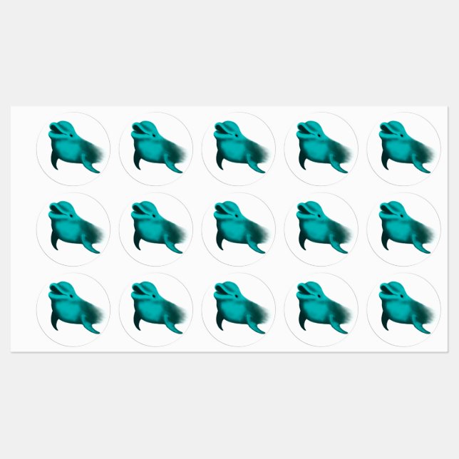Lucky Dolphin Labels (Sheet)