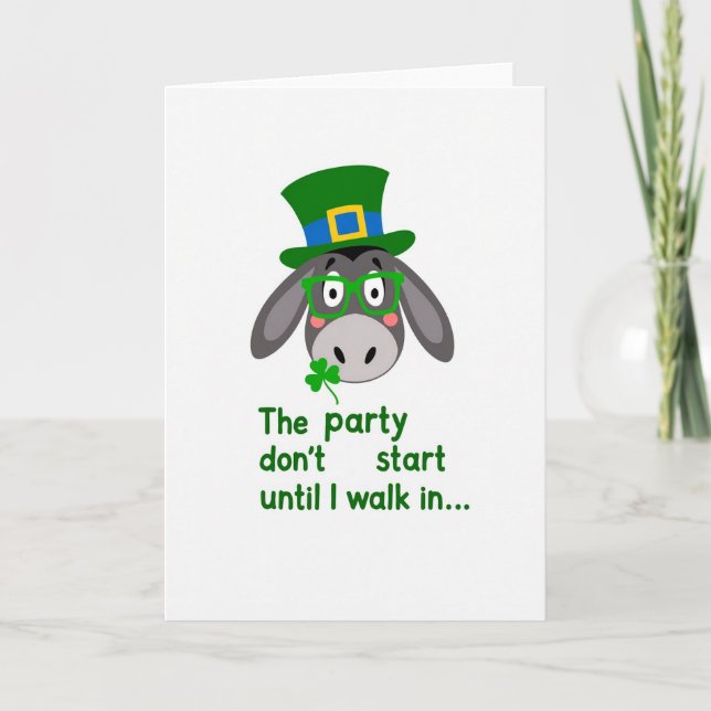 Lucky Donkey Party Time Card (Front)
