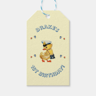 Lucky Duck 1st Birthday Party Gift Tags