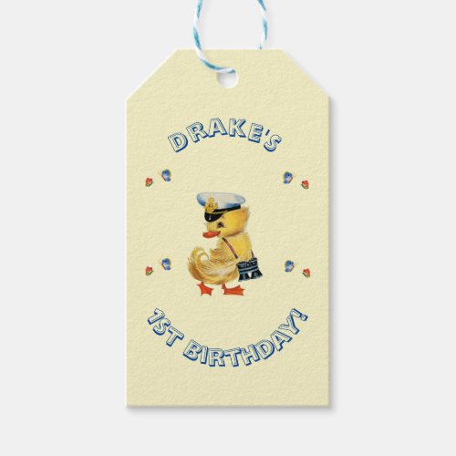 Lucky Duck 1st Birthday Party  Gift Tags