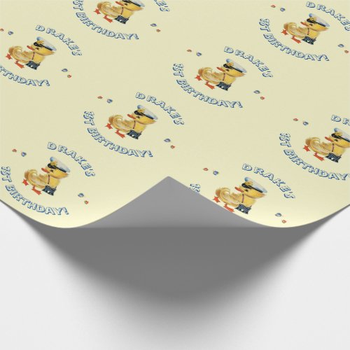 Lucky Duck 1st Birthday Party  Wrapping Paper