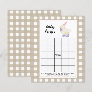 Lucky Duck Baby shower bingo game