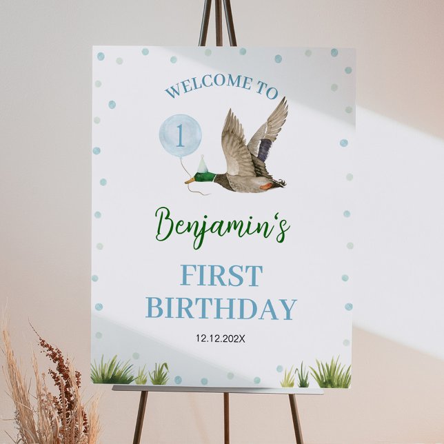 Lucky Duck Boy Birthday Welcome Sign (Creator Uploaded)
