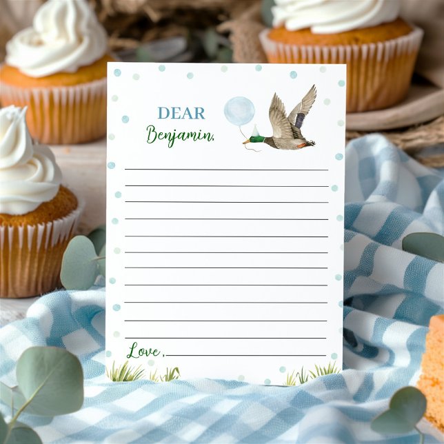 Lucky Duck Boy Time Capsule Note Message Card (Creator Uploaded)