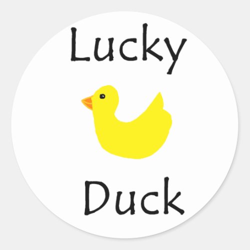 Lucky Duck Classic Round Sticker