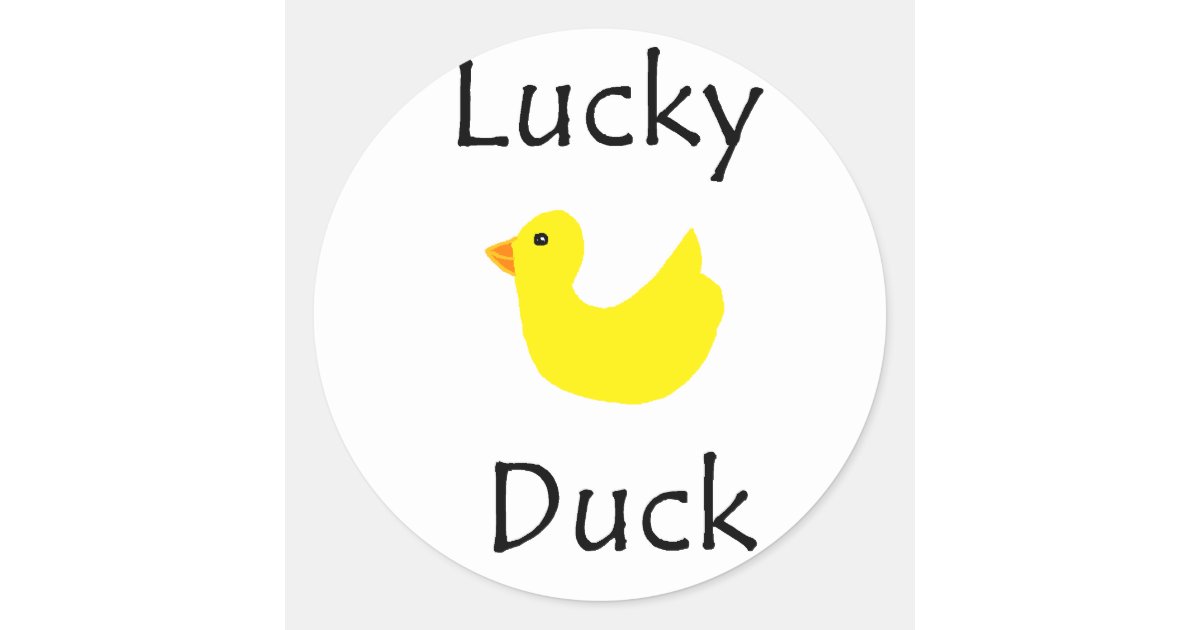 Lucky Duck Classic Round Sticker Zazzle