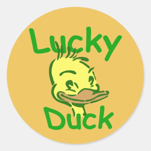 Lucky Duck Classic Round Sticker