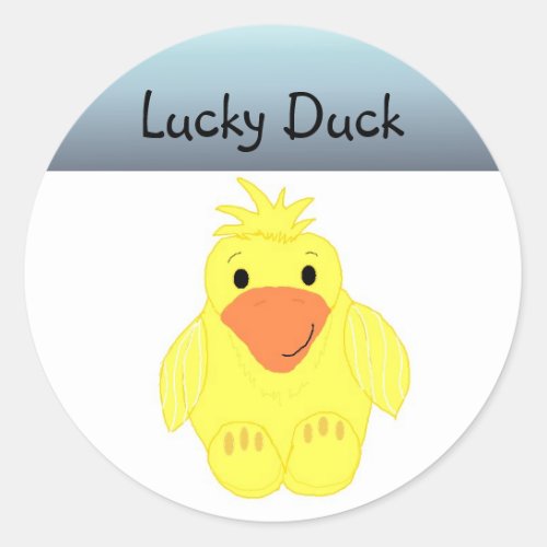 Lucky Duck Classic Round Sticker
