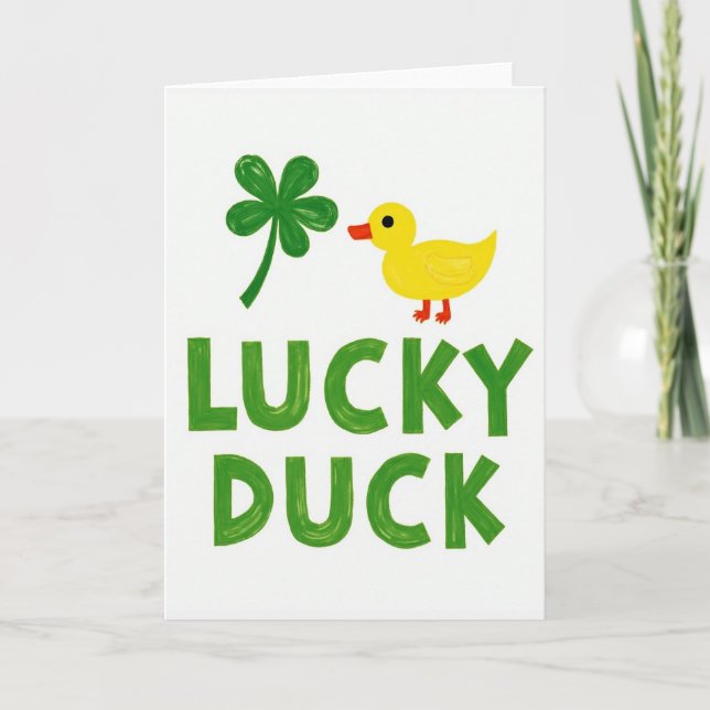 Lucky Duck Clover Card (Front)