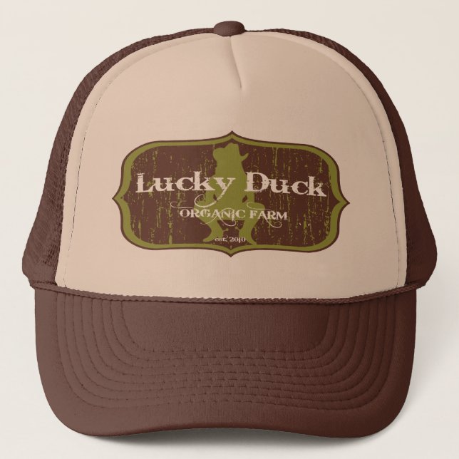 Lucky Duck Farm Trucker hat (Front)