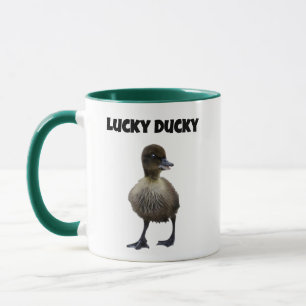 Lucky Duck Funny Cute Duckling Bird Photo Art Mug