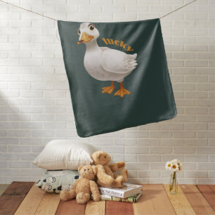 Lucky duck funny goose gifts for baby shower blanket
