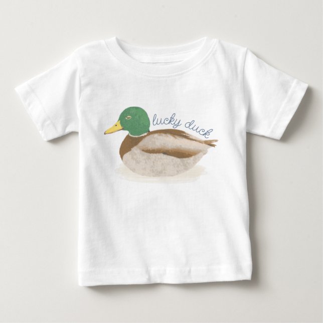 Lucky Duck Future Duck Hunter Baby Birthday Baby T-Shirt (Front)