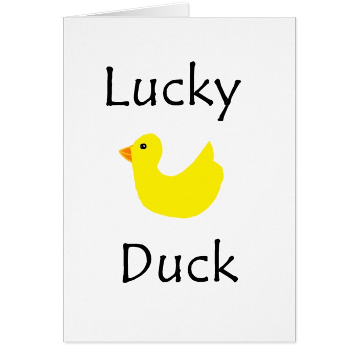 Lucky Duck Greeting Card