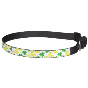Lucky Duck Rubber Ducky Green Shamrock Dog Collar