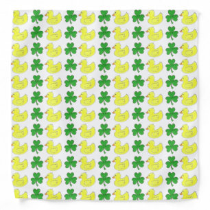 Lucky Duck Shamrock Clover Saint Patrick's Day Bandana