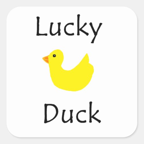 Lucky Duck Square Sticker