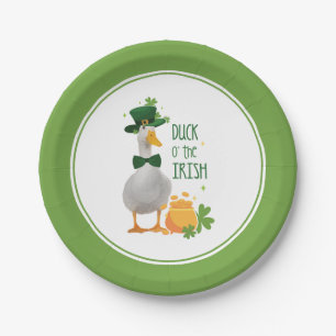 Lucky Duck St. Patricks Day Paper Plates