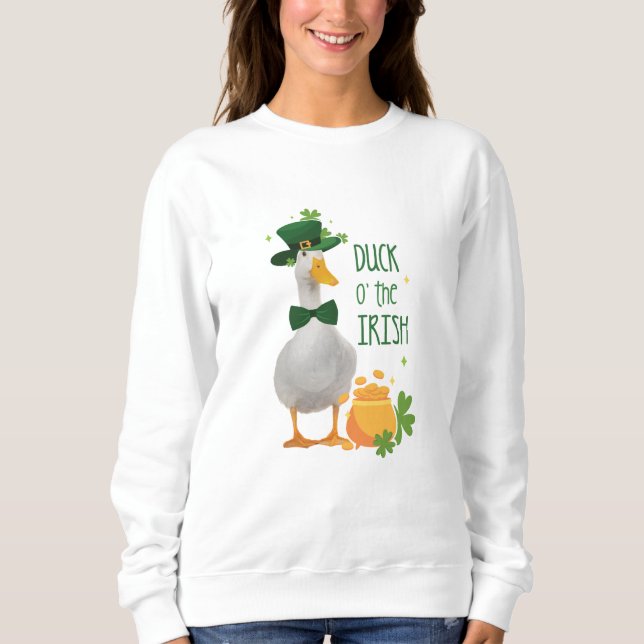 Lucky Duck St. Patricks Day Sweatshirt (Front)