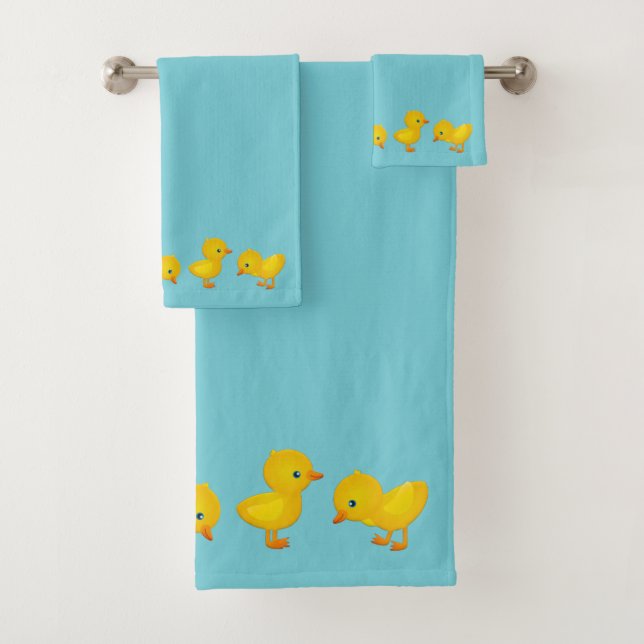 Lucky Duckies Bath Towel Set (Insitu)