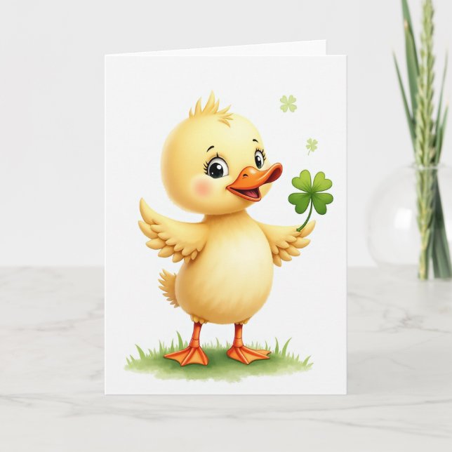 Lucky Duckling Joy Card (Front)