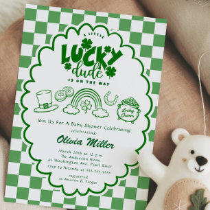 Lucky Dude Baby Shower Invitation
