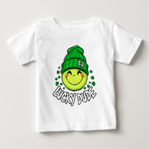 Lucky Dude Smile Face St. Patrick’s Day Baby T-Shirt